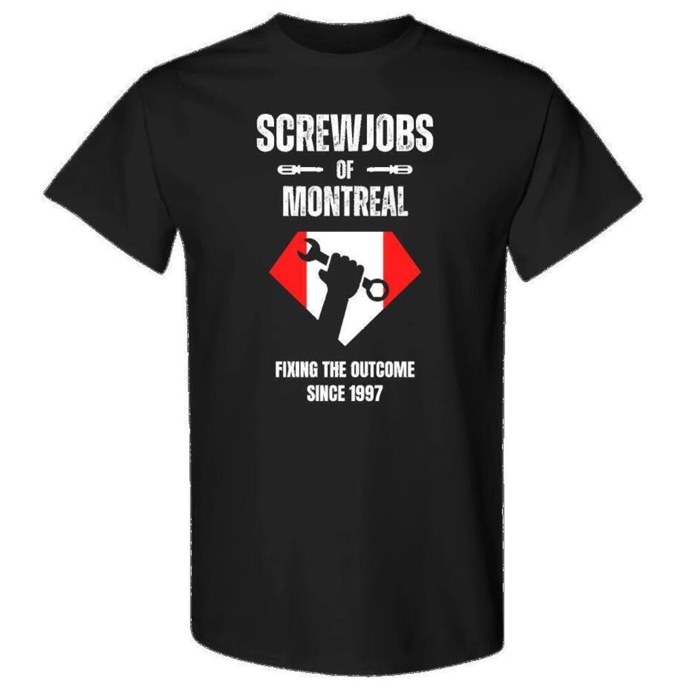 Screwjobs Of Montreal Funny Wrestling Tshirt Shirt - Picture 1 of 4